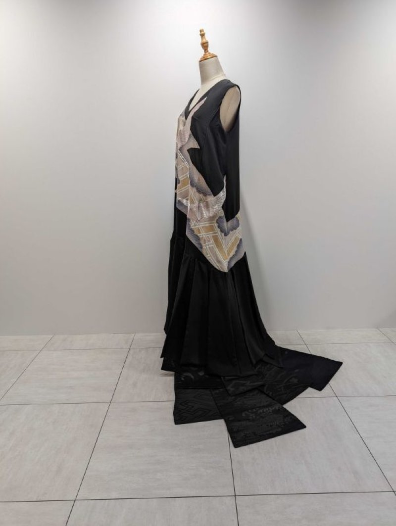 画像6: 黒留袖リボントレーンドレス (6)