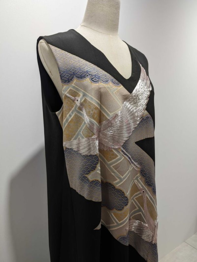 画像11: 黒留袖リボントレーンドレス (11)