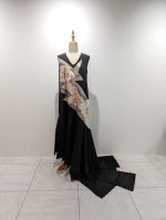 画像1: 黒留袖リボントレーンドレス (1)
