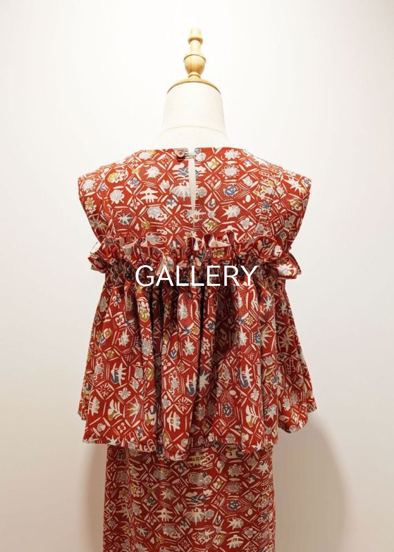 画像14: 銀朱小紋キャミソール付ワンピース (14)