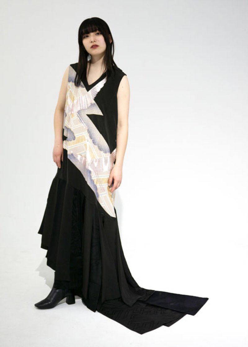 画像2: 黒留袖リボントレーンドレス (2)