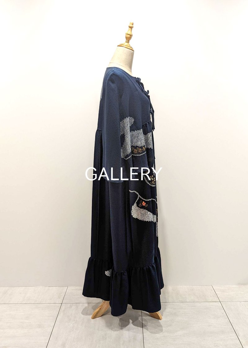 画像10: 【絞り小花柄】リボンケープワンピース (10)