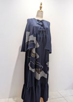 画像5: 【絞り小花柄】リボンケープワンピース (5)