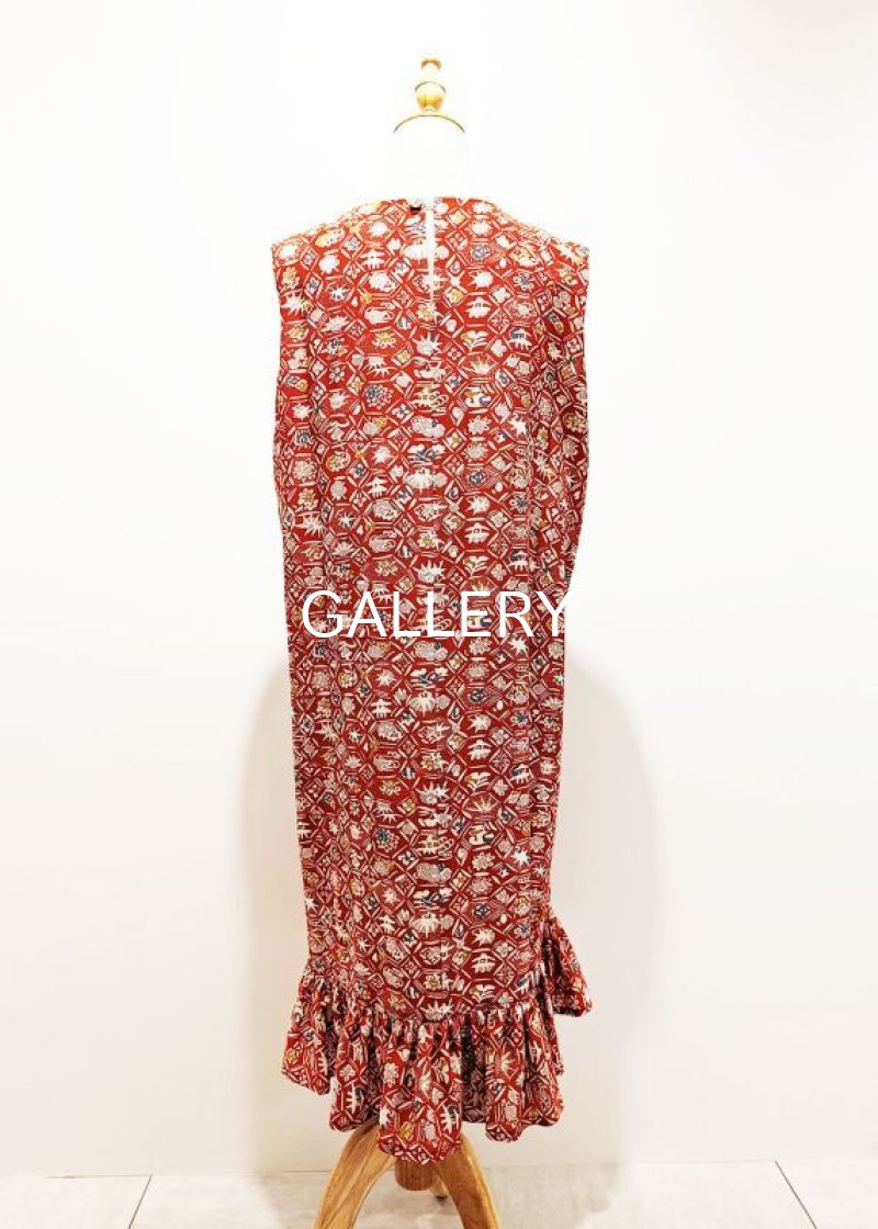 画像12: 銀朱小紋キャミソール付ワンピース (12)