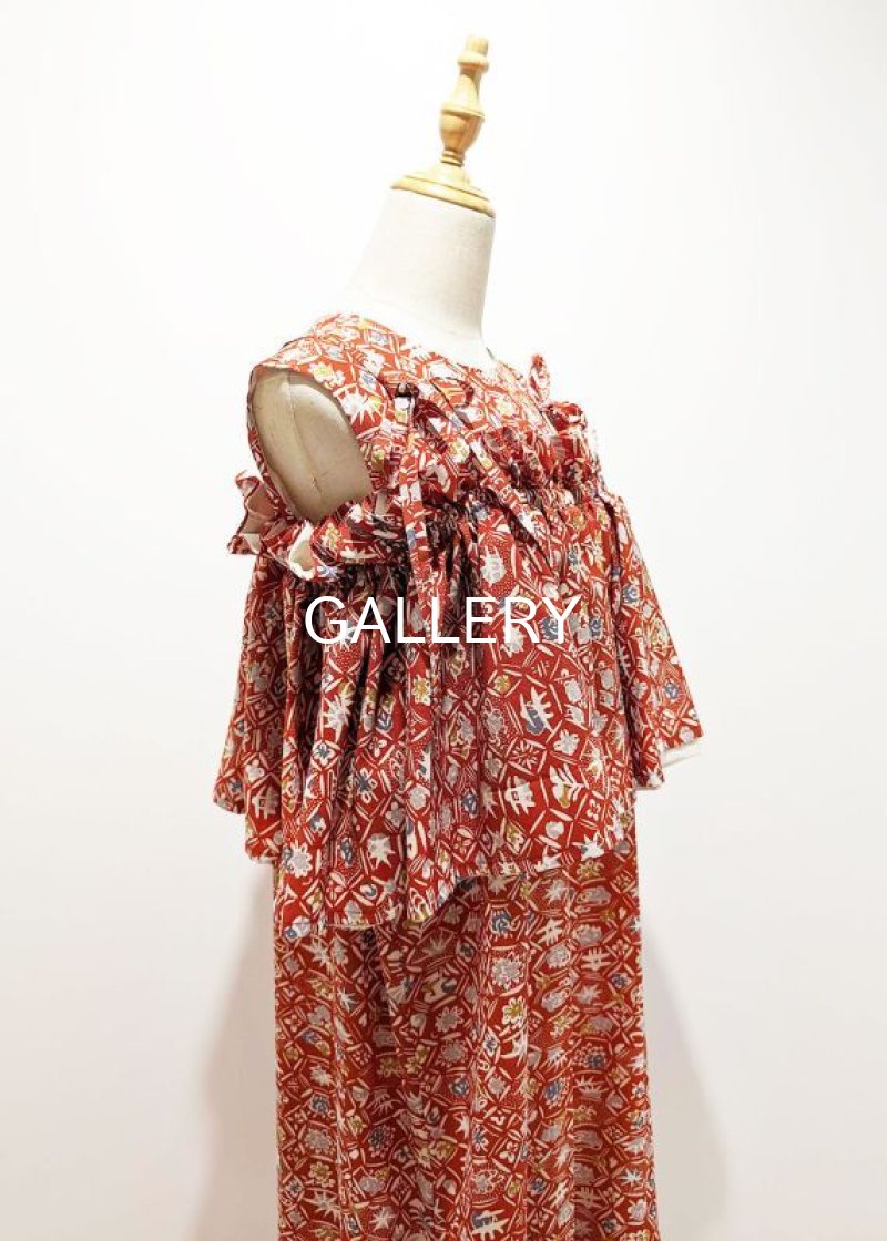 画像13: 銀朱小紋キャミソール付ワンピース (13)