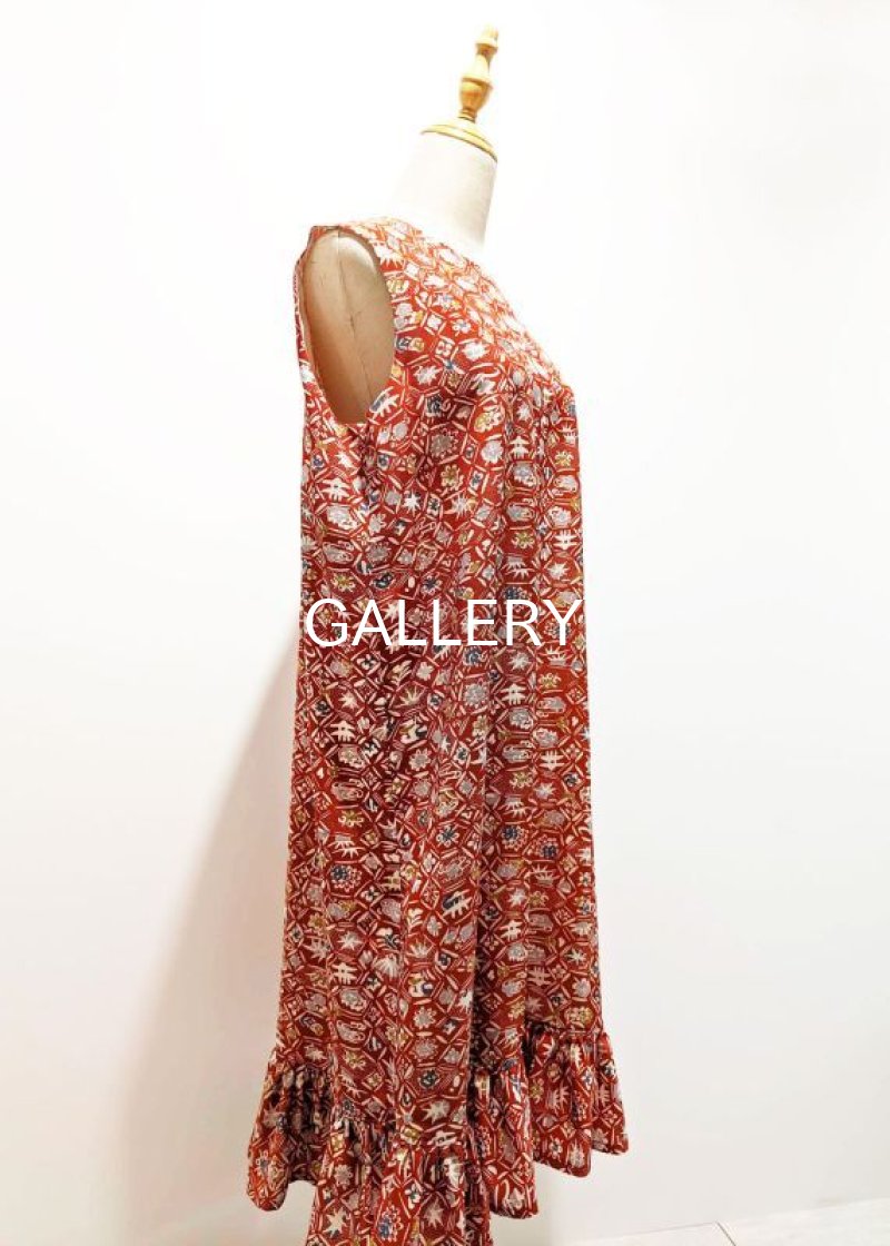 画像10: 銀朱小紋キャミソール付ワンピース (10)