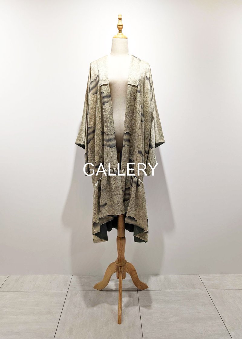 画像3: 【四季草花×裏葉柳色】四季の風景画フリルガウン (3)