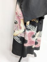 画像15: 【飛鶴×松柄】黒留袖無限wayワンピーススカート (15)