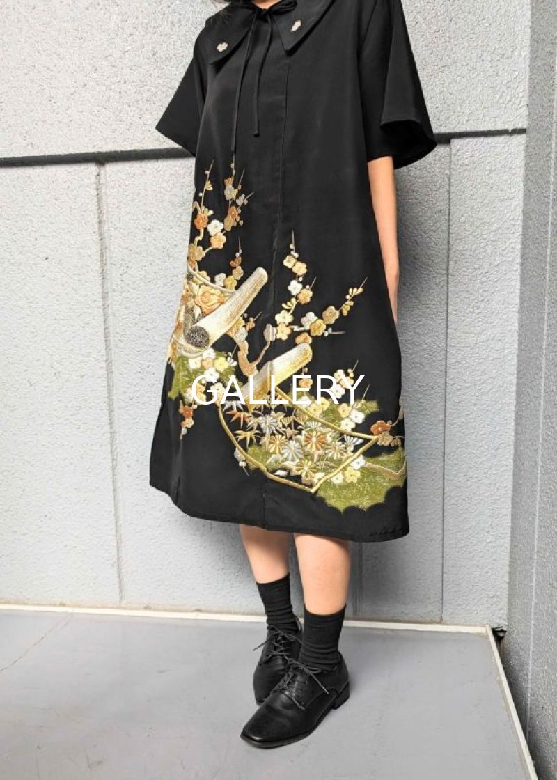 画像1: 五三桐紋付つけ衿ワンピース (1)