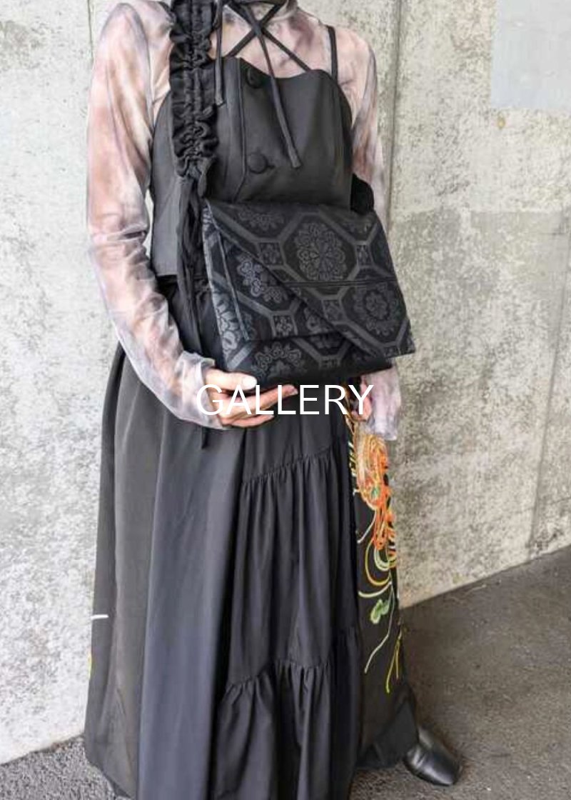 画像4: 花菱亀甲×シャーリングハンドルBAG (4)