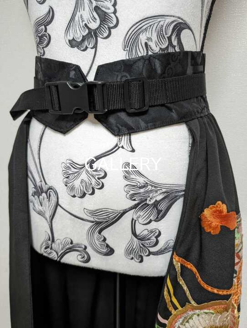 画像7: 【豪華刺繍】黒留袖オーバースカート (7)