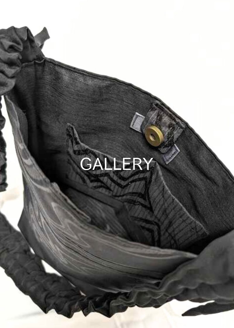 画像4: 【流水文様】シャーリングハンドルBAG (4)