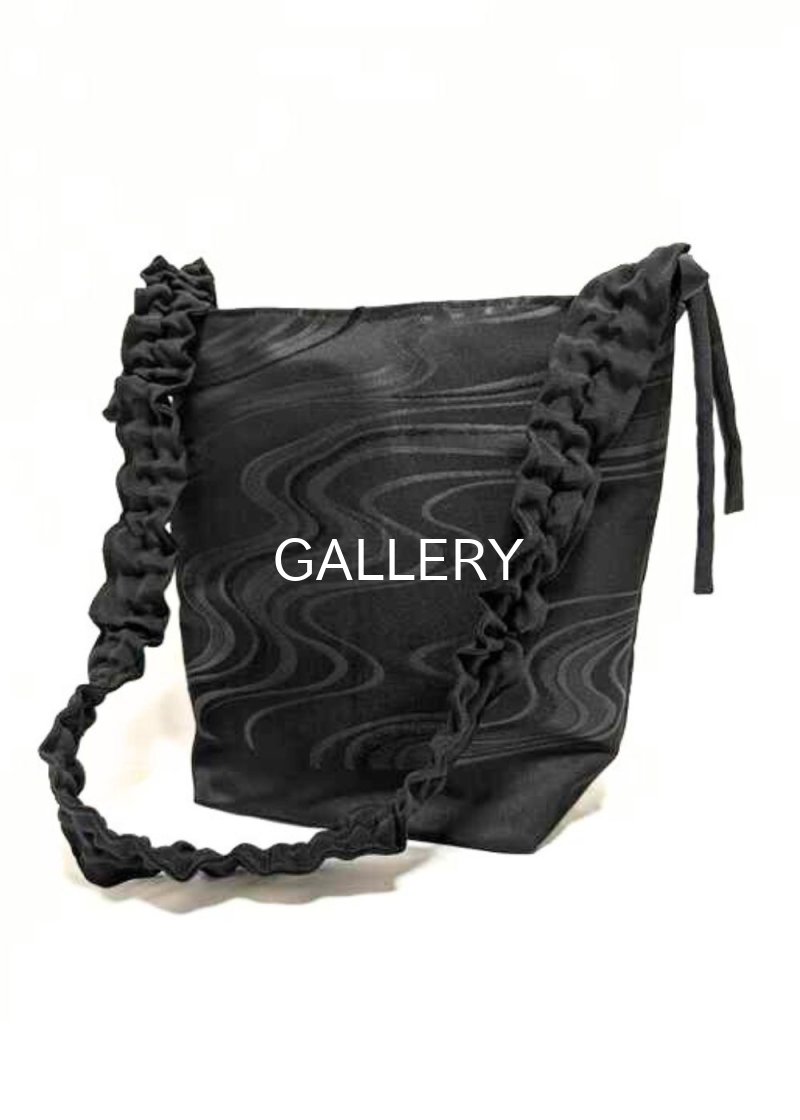 画像1: 【流水文様】シャーリングハンドルBAG (1)