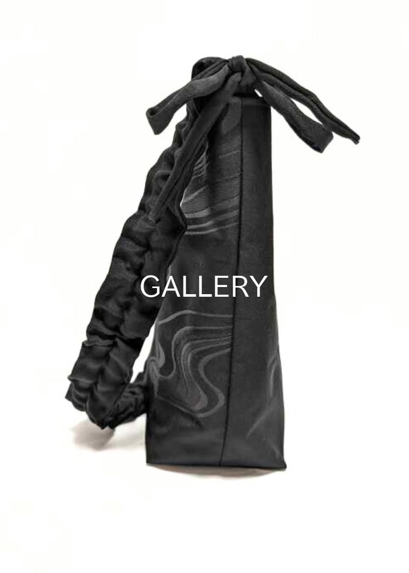 画像2: 【流水文様】シャーリングハンドルBAG (2)