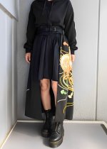 画像1: 【豪華刺繍】黒留袖オーバースカート (1)