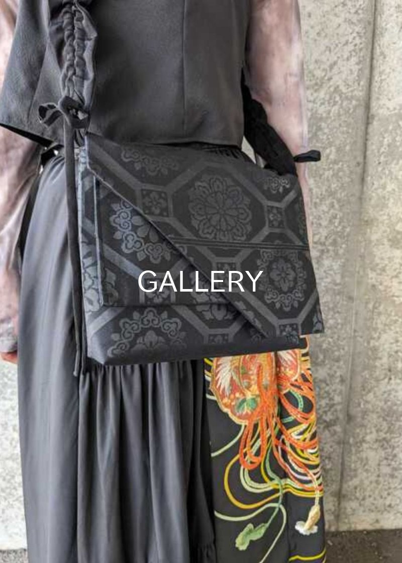 画像3: 花菱亀甲×シャーリングハンドルBAG (3)