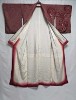 画像6: 赤紫×絞り葡萄柄【袷着物】 (6)