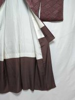 画像7: 絞り赤紫×青海波文様【袷着物】 (7)