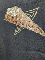 画像5: 墨黒×矢羽根文様【袷着物】 (5)