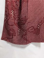 画像3: 赤紫×絞り葡萄柄【袷着物】 (3)