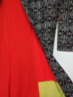 画像4: 幾何学模様×黒【袷着物】 (4)