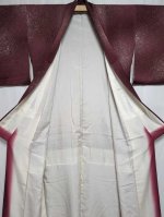 画像7: 赤紫×砂金文様【袷着物】 (7)