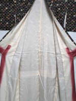 画像7: 古典花柄×蝶×扇【袷着物】 (7)