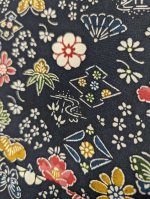 画像6: 古典花柄×蝶×扇【袷着物】 (6)