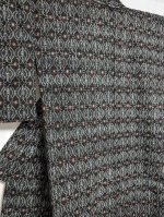 画像7: 幾何学模様×黒【袷着物】 (7)