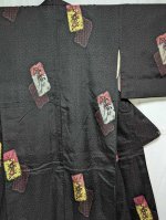 画像5: 幾何学花紋×アンティーク【袷着物】 (5)