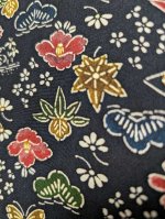 画像5: 古典花柄×蝶×扇【袷着物】 (5)