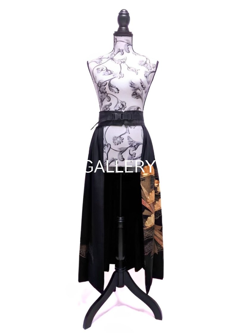 画像2: 束ね熨斗に松　金駒刺繍オーバースカート (2)