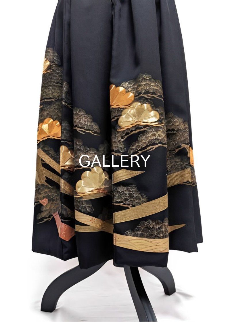 画像6: 束ね熨斗に松　金駒刺繍オーバースカート (6)