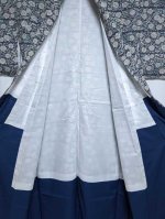 画像3: 総花柄×藍色【袷着物】 (3)