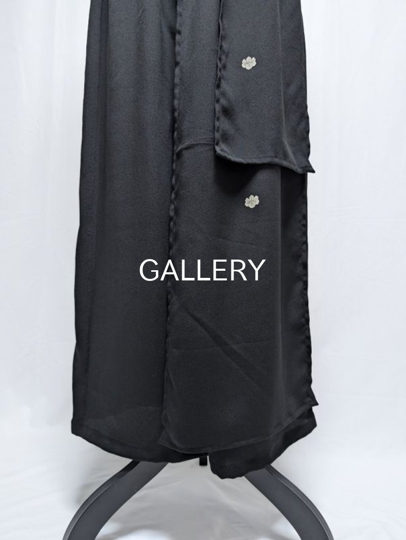 画像11: 【五三桐紋】黒紋付レイヤードワイドパンツ (11)