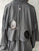 画像7: 黒紋付サークルカットジャケット＆オーバースカート (7)