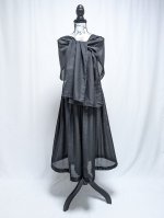 画像13: 【五三桐紋】黒紋付シースルー無限wayワンピース (13)