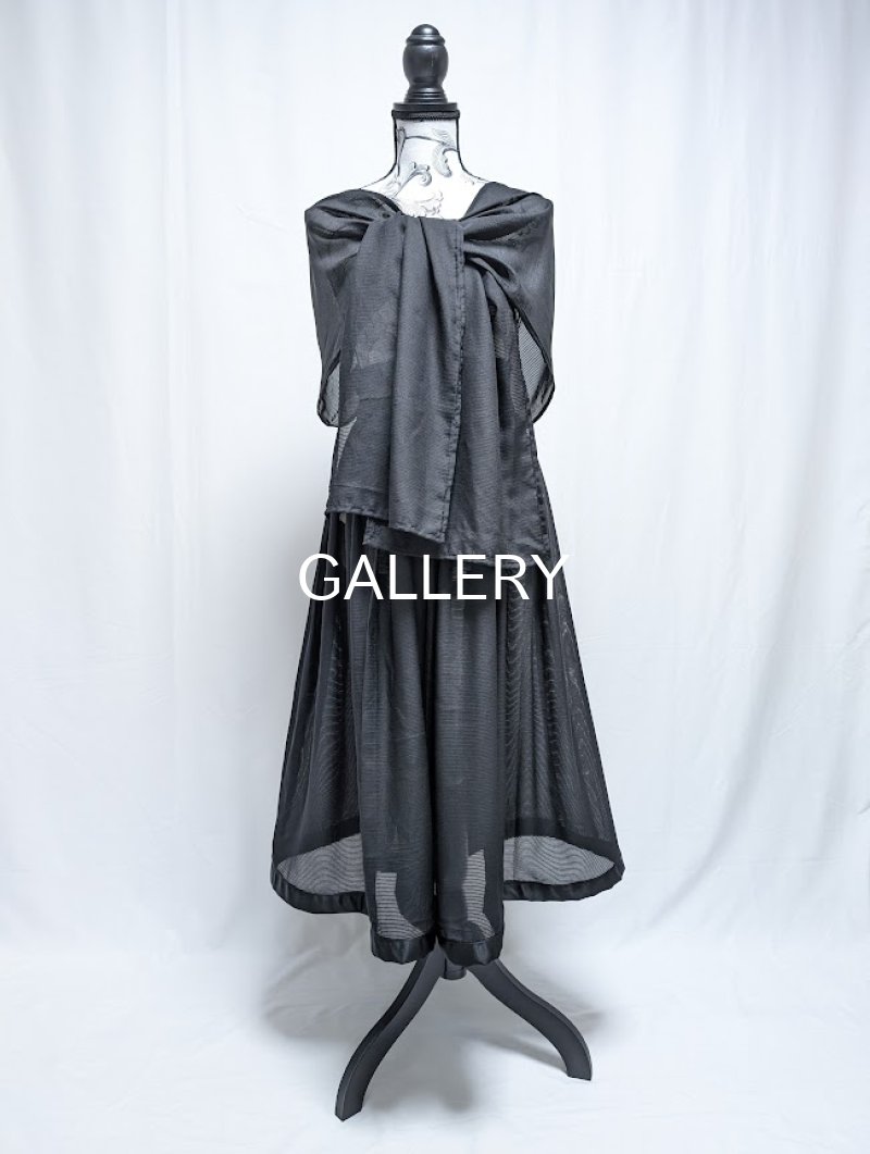 画像13: 【五三桐紋】黒紋付シースルー無限wayワンピース (13)