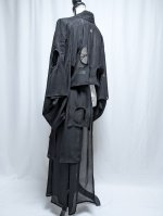 画像11: 黒紋付サークルカットジャケット＆オーバースカート (11)