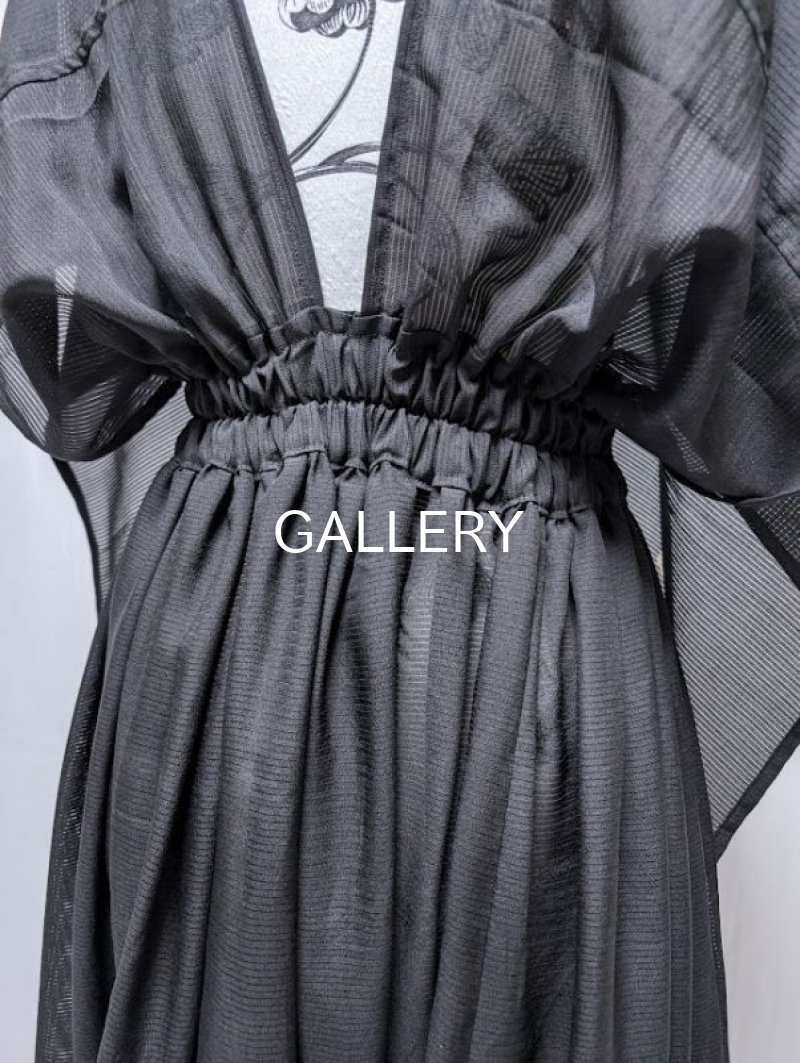 画像10: 【五三桐紋】黒紋付シースルー無限wayワンピース (10)