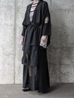 画像1: 【陰蔦紋】黒紋付サークルカットジャケット＆オーバースカート (1)