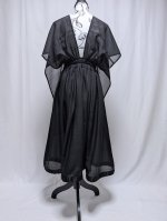 画像9: 【五三桐紋】黒紋付シースルー無限wayワンピース (9)