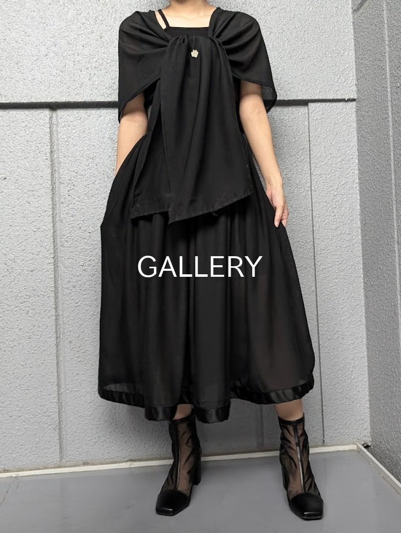 画像2: 【五三桐紋】黒紋付シースルー無限wayワンピース (2)