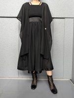 画像1: 【五三桐紋】黒紋付シースルー無限wayワンピース (1)