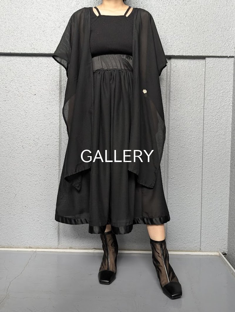 画像1: 【五三桐紋】黒紋付シースルー無限wayワンピース (1)