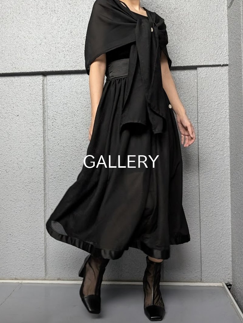 画像4: 【五三桐紋】黒紋付シースルー無限wayワンピース (4)