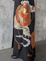 画像4: 【刺繍鳳凰×鏡裏紋】黒留袖オーバースカート (4)