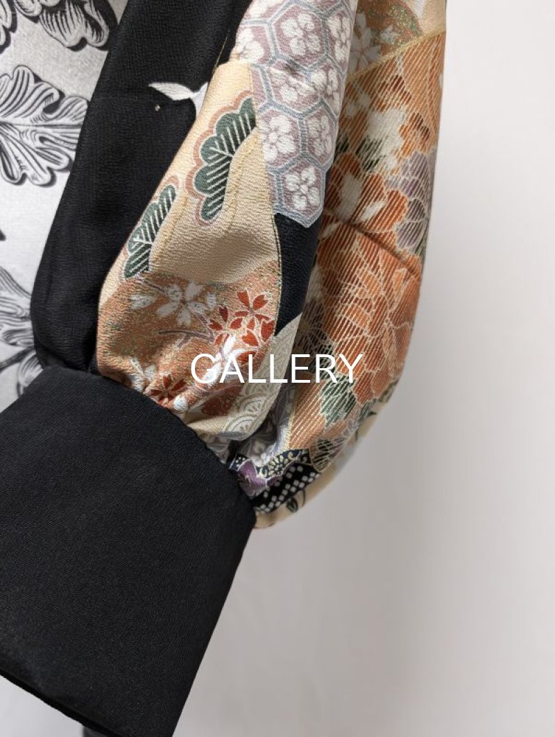 画像12: 【飛鶴×四季草花】黒留袖マーガレット (12)