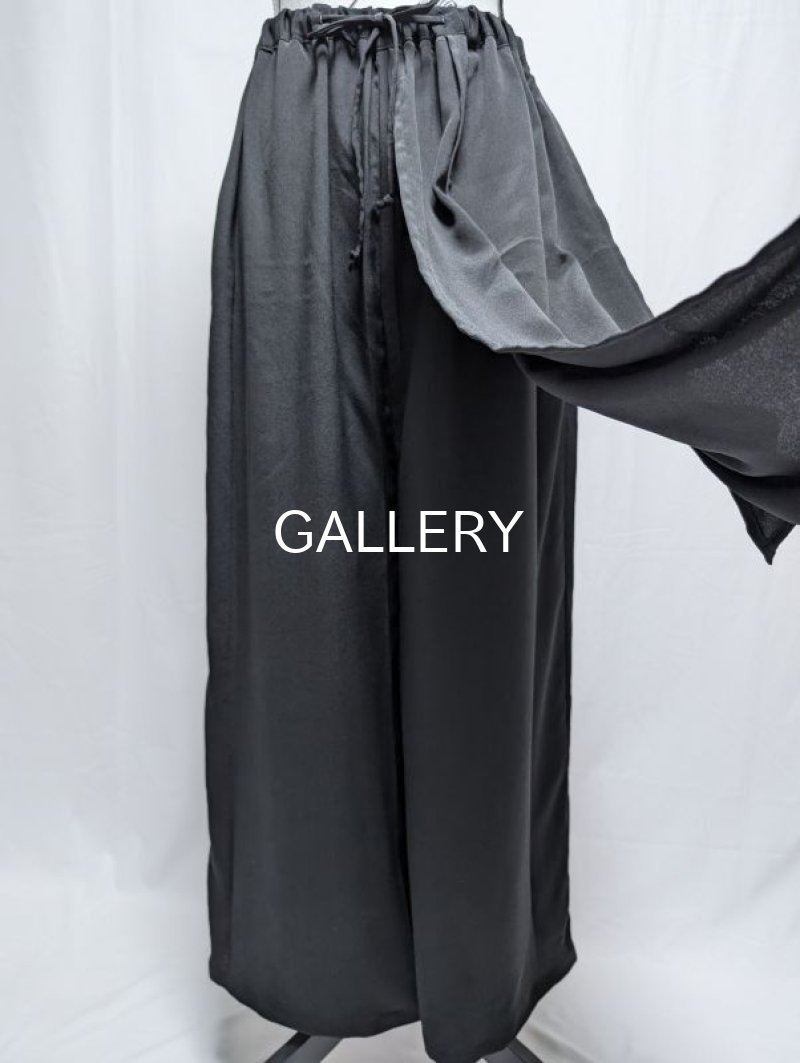 画像13: 【五三桐紋】黒紋付レイヤードワイドパンツ (13)
