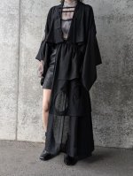画像2: 黒紋付サークルカットジャケット＆オーバースカート (2)